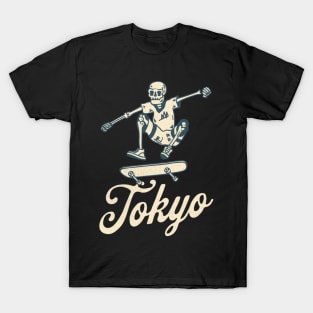 Tokyo, Japan Bony Skaters Skateboarding Vacationing T-Shirt